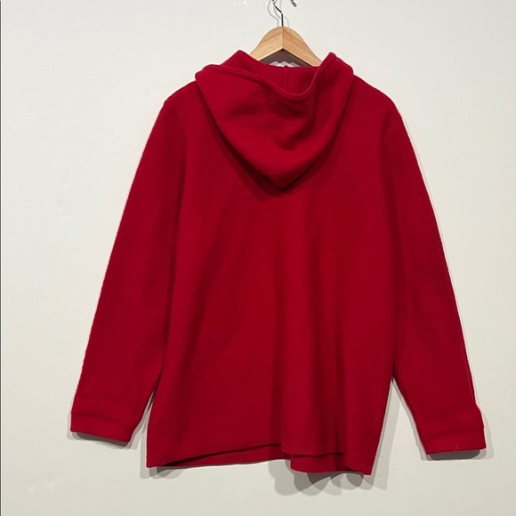 Cherokee Vintage Button Up Hooded Wool Sweater in Red Size XL - Picture 10 of 11